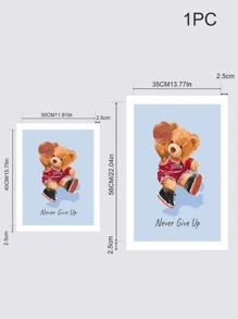 Láminas decorativas sin marco con patrón de oso - Multicolor - Ver 3