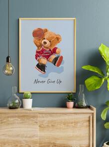 Láminas decorativas sin marco con patrón de oso - Multicolor - Ver 4