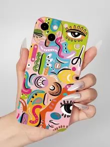 Flacart Artist Girlcore Cartoon Graphic Phone Case, Holiday - Multicolor - View 1