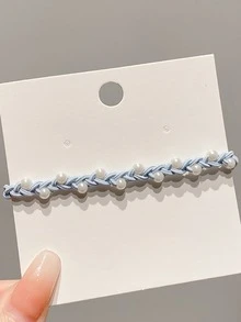 Faux Pearl Decor Hair Tie - Multicolor - View 2