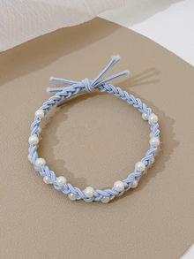 Faux Pearl Decor Hair Tie - Multicolor - View 3