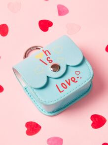 SHEIN Random 1pc Heart Pattern Earphone Case - Multicolor - View 3