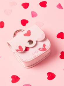 SHEIN Random 1pc Heart Pattern Earphone Case - Multicolor - View 5