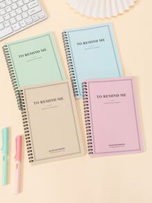 1pc Letter Graphic Random Notebook - Nhiều màu - Xem 1