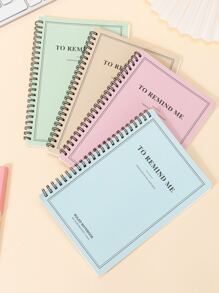 1pc Letter Graphic Random Notebook - Nhiều màu - Xem 2