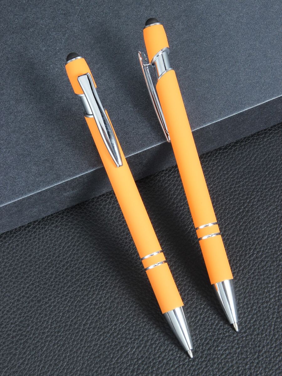 1pc Portable Ballpoint Pen - Yellow - View 1