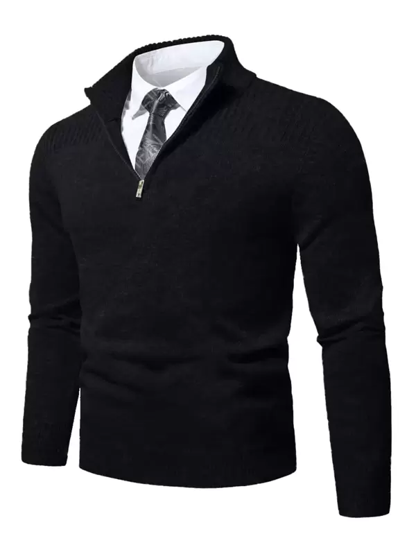 Manfinity Mode Men 1pc Zip Front Sweater Without Shirt SHEIN EUQS