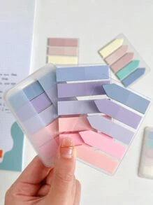 1pack Mixed Color Random Sticky Note - Multicolor - View 1