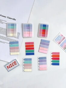 1pack Mixed Color Random Sticky Note - Multicolor - View 2