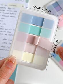 1pack Mixed Color Random Sticky Note - Multicolor - View 3