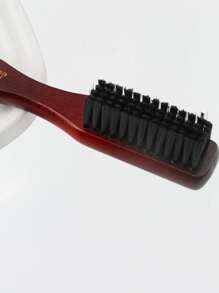 1pc Men Wooden Hair Brush,Suitable For Thin To Normal Hair, Firm, Naturally Conditions Hair, Improves Texture, Exfoliates and Stimulates the Scalp - Brown - View 3