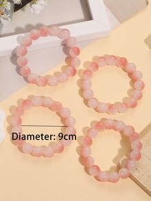 4pcs Couple Ombre Beaded Bracelet - Multicolor - View 4
