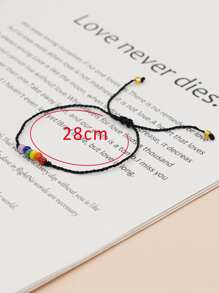 Bead Decor Bracelet - Multicolor - View 3