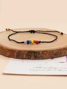 Bead Decor Bracelet - Multicolor - View 5