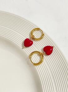 心形耳墜 - 彩色 - 查看 2