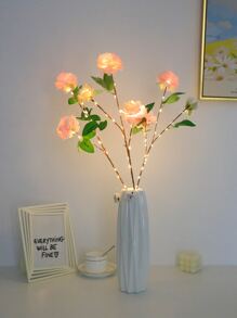 1 pieza Luz de la decoración con diseño de flor - Amarillo - Ver 1