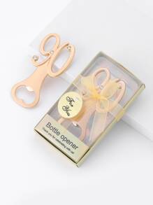 1pc Rhinestone & Number Decor Beer Opener With Storage Box,Beer,Can Opener - Gold - View 1