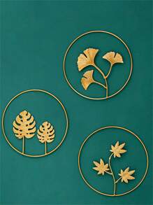 2/3 件套豪华现代风格金属墙面装饰，客厅背景墙挂件，铁质材料，家居装饰，房间装饰，墙面装饰