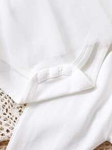 Newborn Baby Eyelet Embroidery Ruffle Trim Bodysuit & Trousers