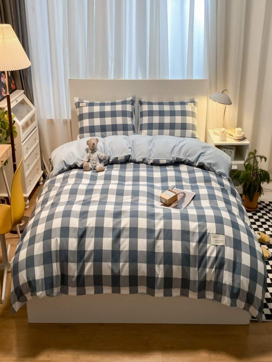 Set colcha sin relleno con patrón de guingán - Multicolor - Ver 1