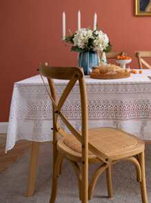 Hollow Out Lace Tablecloth - White - View 3