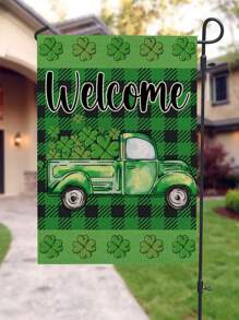 1 pieza Bandera de jardín de coche & trébol - Multicolor - Ver 2