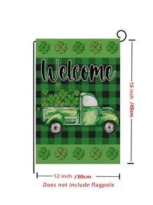 1 pieza Bandera de jardín de coche & trébol - Multicolor - Ver 3