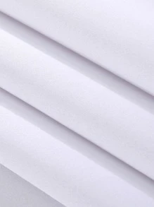 1pc Solid Color Simple Tablecloth - White - View 4