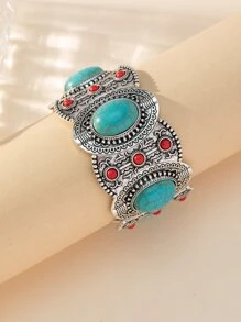 1 Vòng tay đính cườm màu ngọc lam cổ điển, món quà dành cho cặp đôi - Nhiều màu - Xem 4