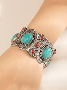 1 Vòng tay đính cườm màu ngọc lam cổ điển, món quà dành cho cặp đôi - Nhiều màu - Xem 2