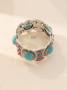 1 Vòng tay đính cườm màu ngọc lam cổ điển, món quà dành cho cặp đôi - Nhiều màu - Xem 5