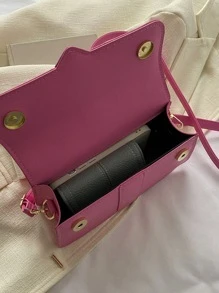 Minimalist Top Handle Flap Square Bag pink - Pink - View 5