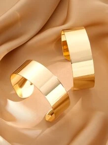 Pulsera abierta minimalista - Amarillo Oro - Ver 2
