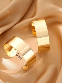 Pulsera abierta minimalista - Amarillo Oro - Ver 3