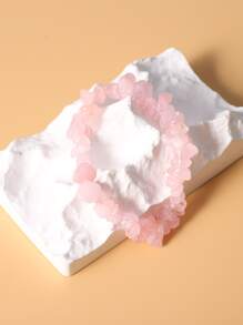 石頭串珠手環 - 粉色 - 查看 2