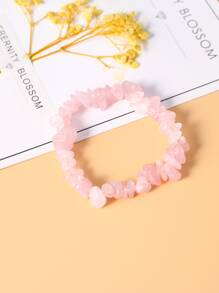 石頭串珠手環 - 粉色 - 查看 5