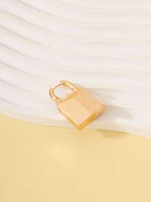 Bông tai thiết kế khóa - Vàng - Xem 2