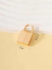 Bông tai thiết kế khóa - Vàng - Xem 4