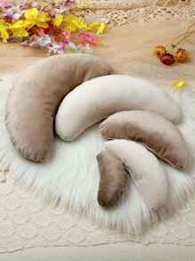 嬰兒攝影5入組月亮形狀枕頭 - 卡其色 - 查看 4