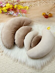 嬰兒攝影5入組月亮形狀枕頭 - 卡其色 - 查看 8