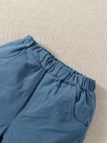 Souflis Souflis 男婴恐龙刺绣衬衫和短裤套装 男婴夏季套装