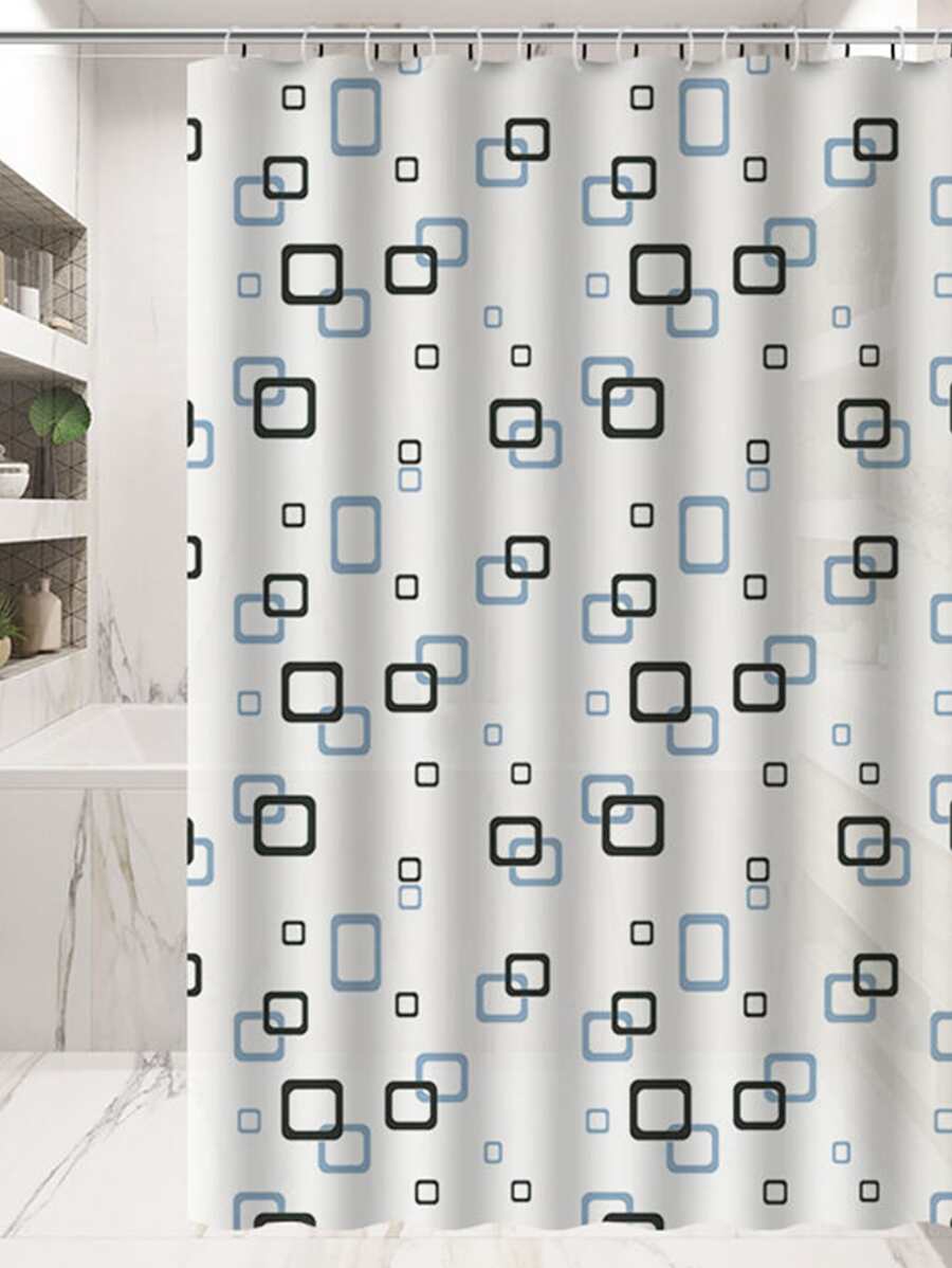 Rèm tắm không thấm nước in hình học - Nhiều màu - Xem 1