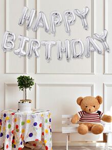 13 piezas en forma de letra globo - Plateado - Ver 2