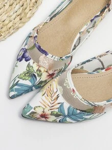 Bailarinas con patrón tropical de punta - Multicolor - Ver 5