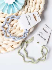 4 piezas Goma para pelo con diseño de onda - Multicolor - Ver 2