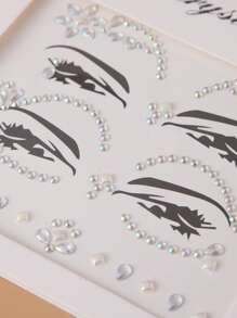 2Pcs 3D Body Stickers Hair Stickers Eye Corner Stickers Face Stickers Temporary Tattoo Stickers