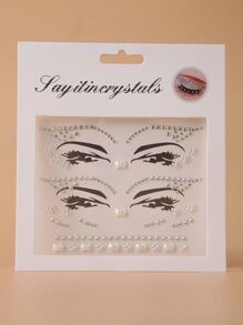 2Pcs 3D Body Stickers Hair Stickers Eye Corner Stickers Face Stickers Temporary Tattoo Stickers