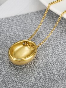 MONALLY 1 件 18K 镀金珠子吊坠项链，不锈钢毛衣链珠宝礼物，适合送给母亲/姐妹，日常佩戴