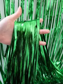 1pc Decorative Tassel Curtain - Green - View 2