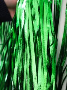 1pc Decorative Tassel Curtain - Green - View 6